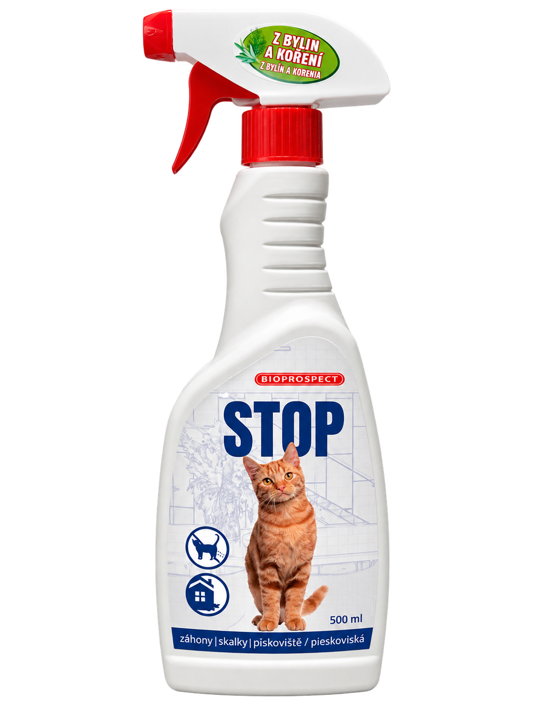 STOP KOČKÁM - pachový odpuzovač koček 500 ml.