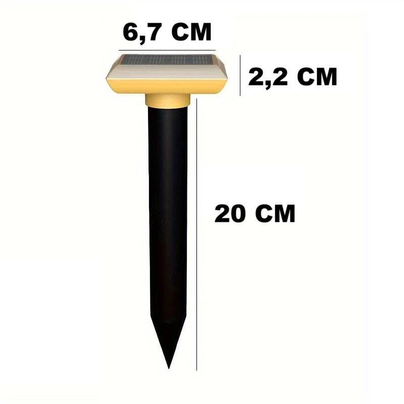 Sada 4 kusů solárních zemních odpuzovačů krtků