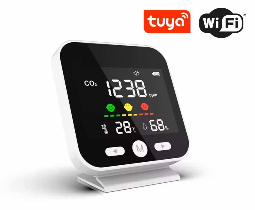 Detektor oxidu uhličitého CO2 s WiFi, měřením teploty a vlhkosti CO2-89W