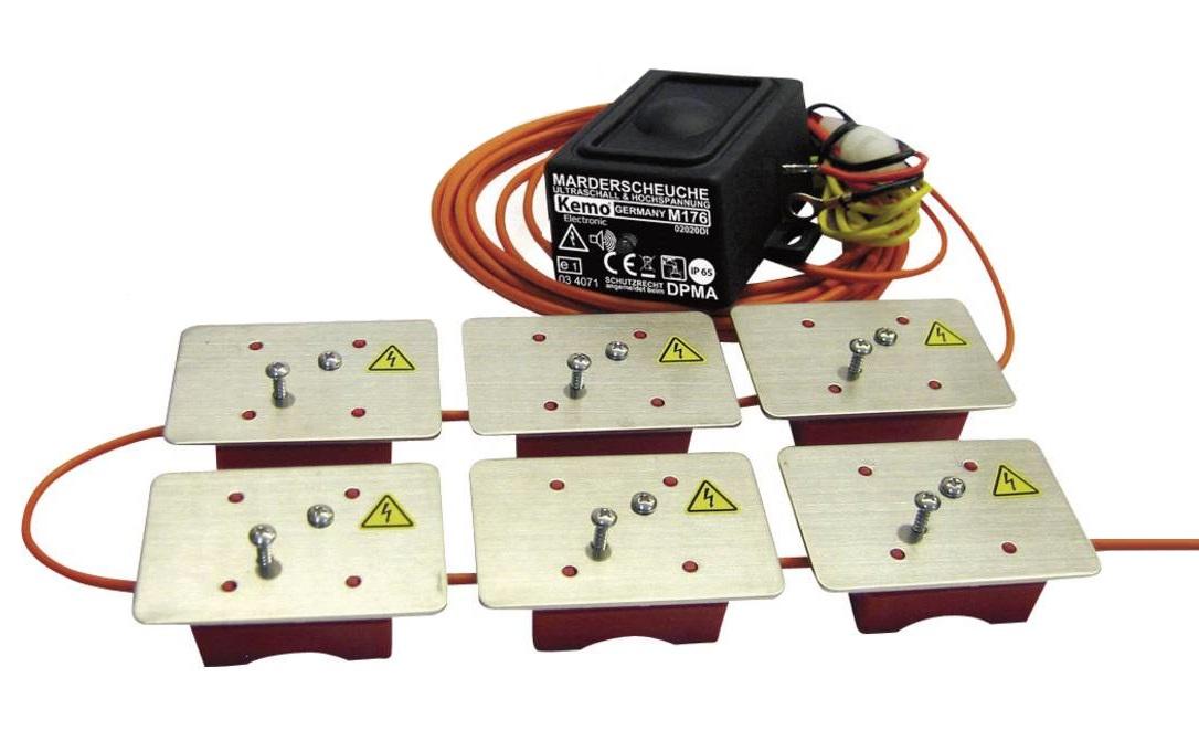 Kemo M176 ultrazvukový plašič kun do auta s elektrošoky